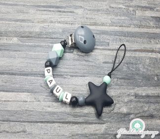 Personalisierte Schnullerkette mit Namen / Namenskette Baby